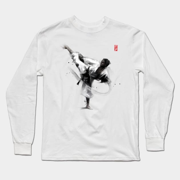 Karate Sensei Long Sleeve T-Shirt by ILYOart